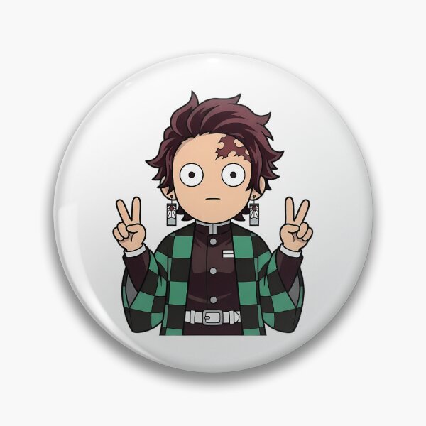 Item preview, Tanjiro Kamado Demon Slayer Small Peace Pose designed and sold by Dashsopaner.