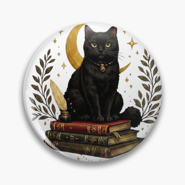 Item preview, Black Cat Reading Dark Academia Books designed and sold by MonaRose_Art.
