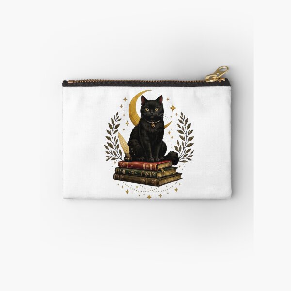 Item preview, Black Cat Reading Dark Academia Books designed and sold by MonaRose_Art.