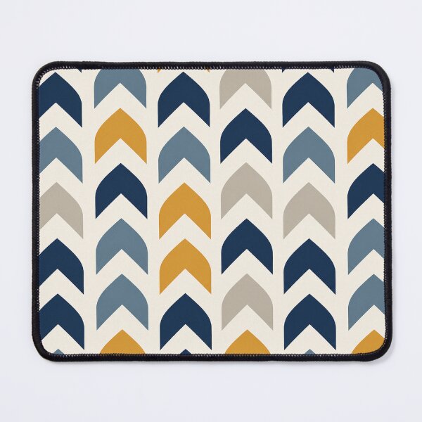 Item preview, Modern Geometric Chevron Pattern – Navy, Mustard & Slate designed and sold by Punch-E415.