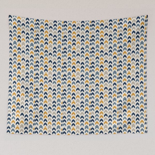 Item preview, Modern Geometric Chevron Pattern – Navy, Mustard & Slate designed and sold by Punch-E415.