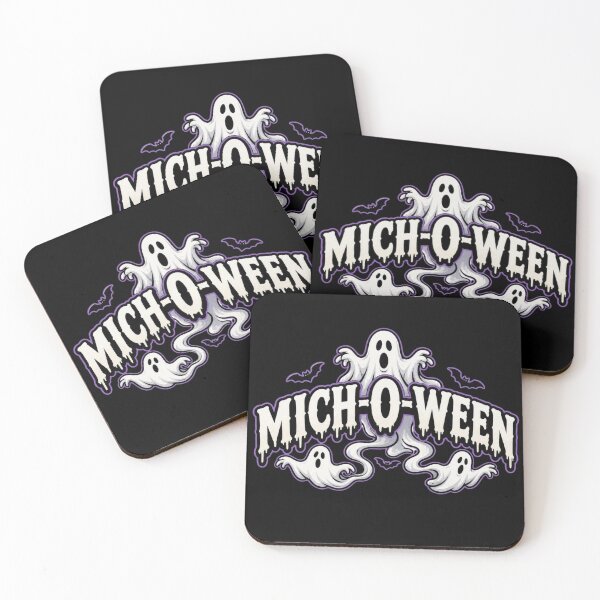Item preview, MICH-O-WEEN Halloween Michigan cute ghost design designed and sold by LoneTide.