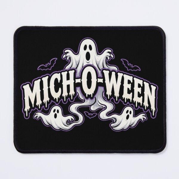 Item preview, MICH-O-WEEN Halloween Michigan cute ghost design designed and sold by LoneTide.