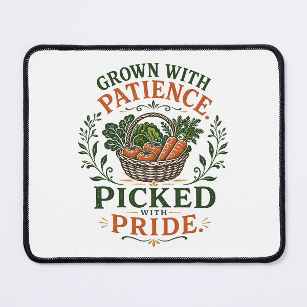 Item preview, Grown With Patience Picked With Pride Vegetable Garden designed and sold by Colorful Designs.