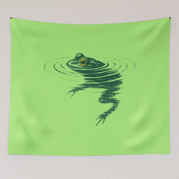 Item preview, Cosmic Frog in Water Ripples - Trippy Space Wildlife designed and sold by sportfantees.