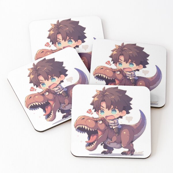 Item preview, Fujimaru Ritsuka Fate Grand Order Chibi Dinosaur Rider designed and sold by Dashsopaner.