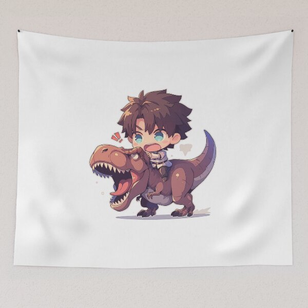 Item preview, Fujimaru Ritsuka Fate Grand Order Chibi Dinosaur Rider designed and sold by Dashsopaner.