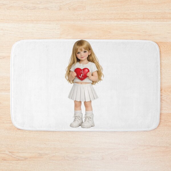 Item preview, Sweet Little Girl Holding Red Heart for Mom designed and sold by AmirArtisanVibe.
