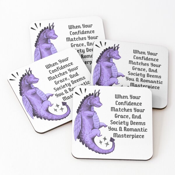 Item preview, Cute Purple Dragon Confidence Elegance Quote  designed and sold by aliyeus.
