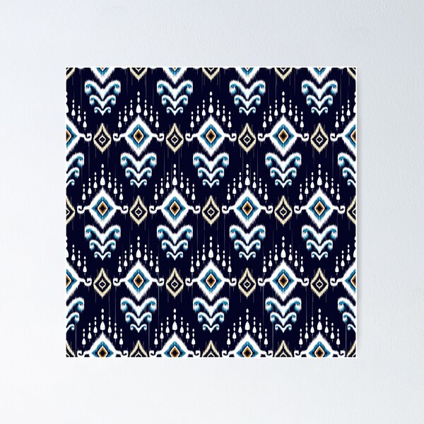 Item preview, Vintage Abstract Geometric Ikat Pattern Seamless designed and sold by Aesthetic shapes design.