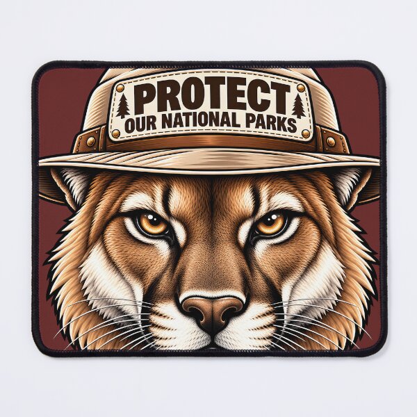 Item preview, Protect Our National Parks – Mountain Lion Wildlife Design designed and sold by WAUZ.