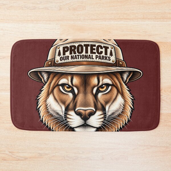Item preview, Protect Our National Parks – Mountain Lion Wildlife Design designed and sold by WAUZ.
