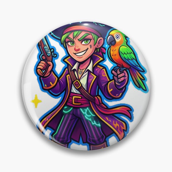 Item preview, Cool Cartoon Badass Pirate Boy with Parrot designed and sold by Freestyle Prints.