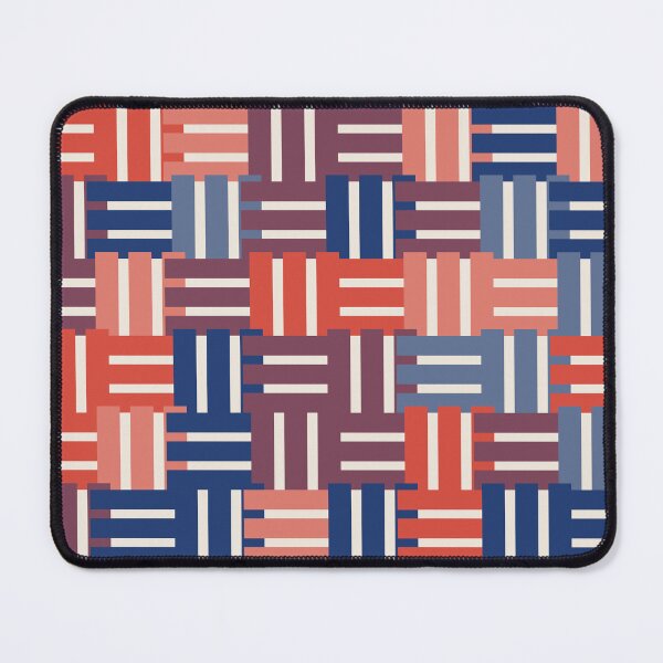Item preview, Woven Blocks Coral Navy designed and sold by TexSta.