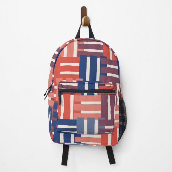 Item preview, Woven Blocks Coral Navy designed and sold by TexSta.