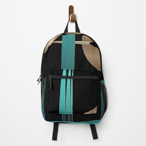 Item preview, Midnight Meridian – Teal and Gold Geometric Abstract designed and sold by Dee Tirang.