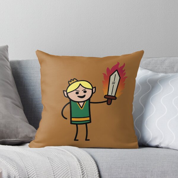 Item preview, stickman elf with burning sword designed and sold by Iridianwilds.
