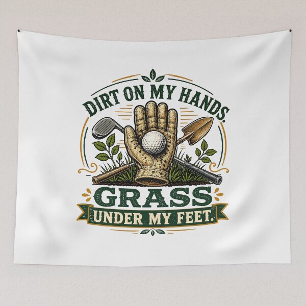 Item preview, Dirt On My Hands Grass Under My Feet Golf Gardening designed and sold by Colorful Designs.