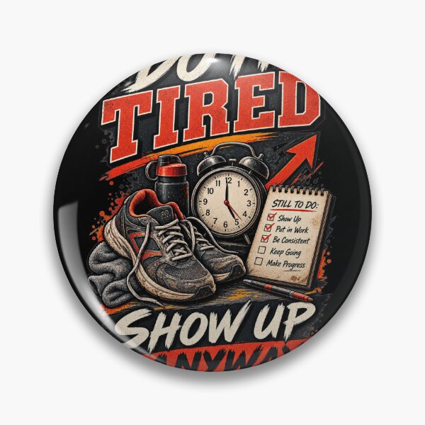 Item preview, Do It Tired Show Up Anyway – Motivational Discipline Fitness designed and sold by Origamoart.