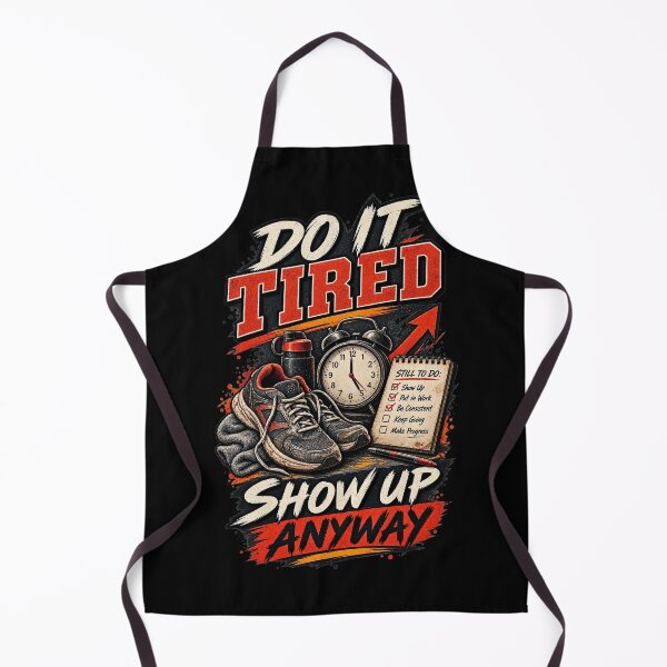 Item preview, Do It Tired Show Up Anyway – Motivational Discipline Fitness designed and sold by Origamoart.