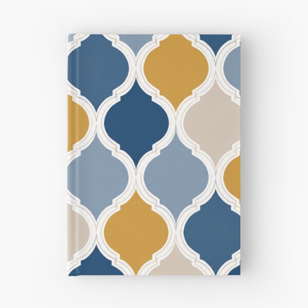 Item preview, Modern Moroccan Trellis Pattern – Navy, Gold & Ivory Geometric Design designed and sold by Punch-E415.