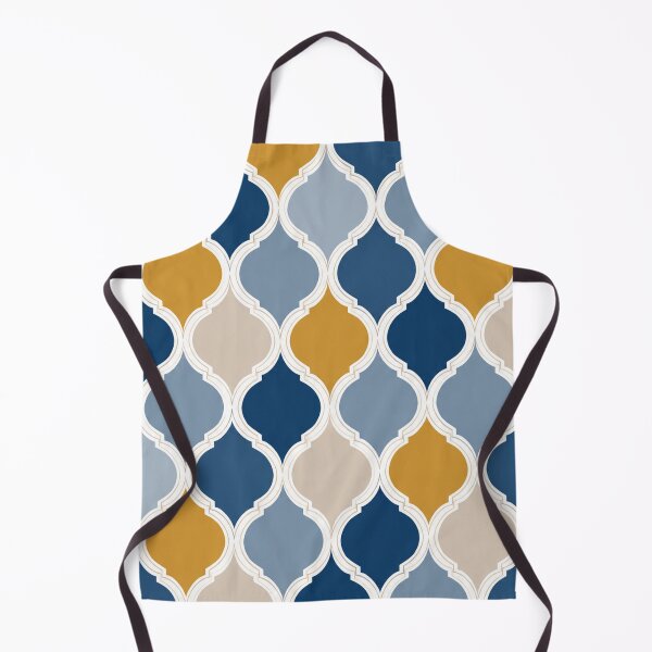 Item preview, Modern Moroccan Trellis Pattern – Navy, Gold & Ivory Geometric Design designed and sold by Punch-E415.