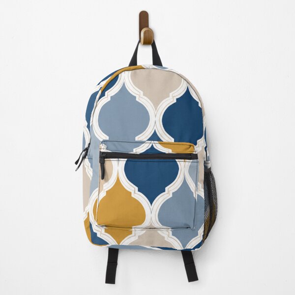 Item preview, Modern Moroccan Trellis Pattern – Navy, Gold & Ivory Geometric Design designed and sold by Punch-E415.