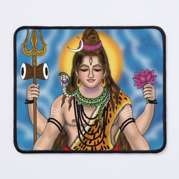 Item preview, Lord Shiva Artwork | Mahadev Hindu God Digital Painting & Spiritual Illustration Description designed and sold by Harshit_Digital_Arts.