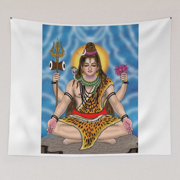 Artikelvorschau, Kunstwerk von Lord Shiva | Digitale Malerei und spirituelle Illustration des Hindu-Gottes Mahadev entworfen und verkauft von Harshit_Digital_Arts.