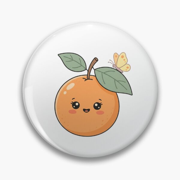 Item preview, Cute Kawaii Orange with Yellow Butterfly designed and sold by ajamzbox.