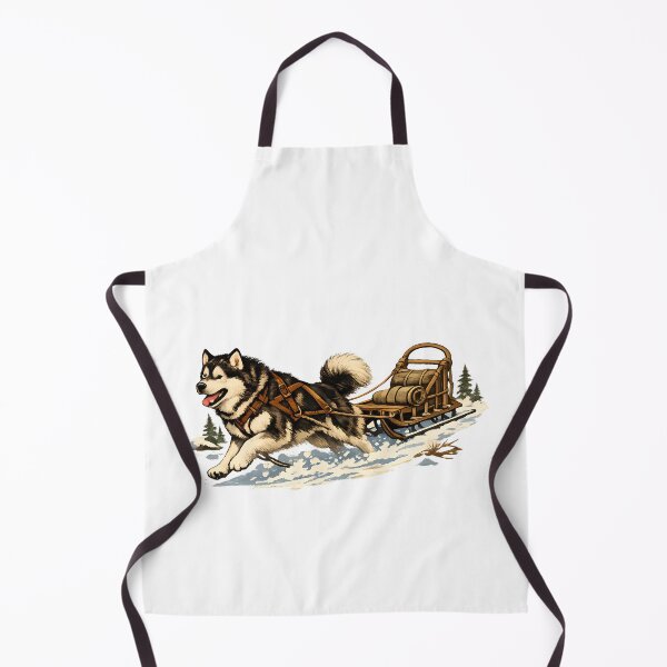 Item preview, Malamute pulling a vintage sled designed and sold by Daily Quirk.