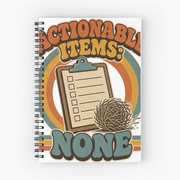 Item preview, Actionable Items None Retro Office Humor designed and sold by BoosterShop.