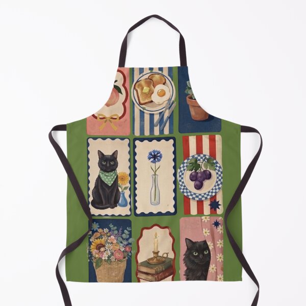 Item preview,  Cozy Vintage Cat and Botanical Collage designed and sold by ArtivoNest.