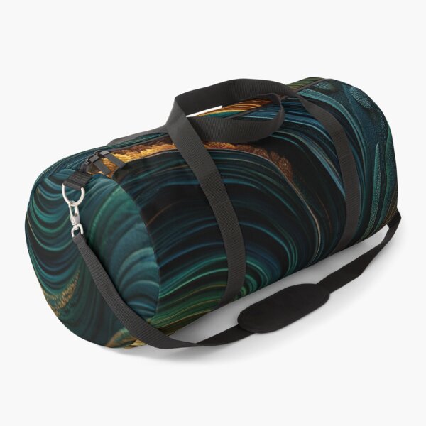 Item preview, Teal Gold Hypnotic Abstract – Luxury Fluid Wall Art designed and sold by GSizzle1.