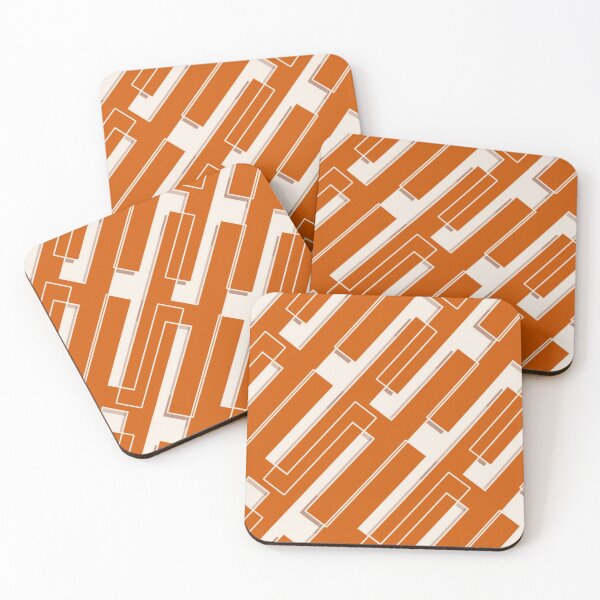Item preview, Interlocking Lines – Burnt Orange designed and sold by TexSta.