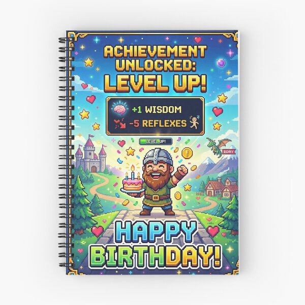 Item preview, Pixel Game Birthday – Level Up Gamer Birthday, Retro Gaming Adventure, Geeky Birthday Gift for Gamer  designed and sold by MoqunaDesign.