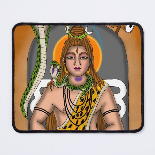 Item preview, Lord Shiva Artwork | Mahadev Hindu God Digital Painting & Spiritual Illustration Description designed and sold by Harshit_Digital_Arts.