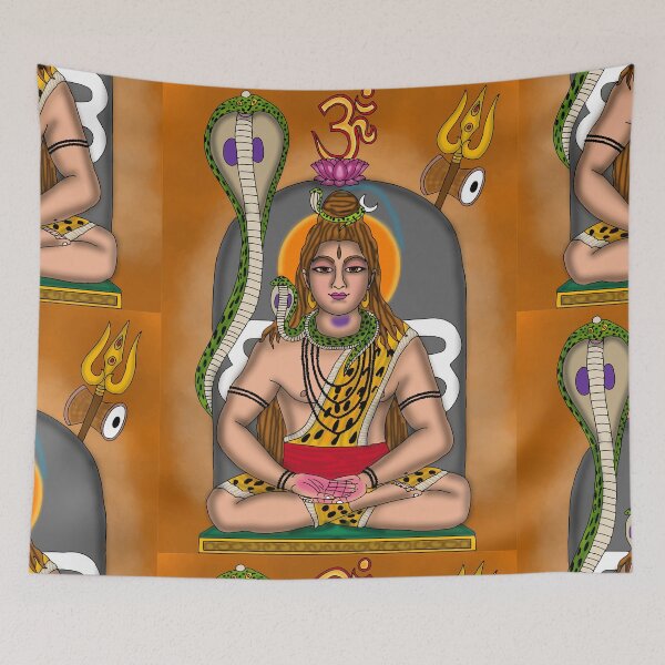 Item preview, Lord Shiva Artwork | Mahadev Hindu God Digital Painting & Spiritual Illustration  Description designed and sold by Harshit_Digital_Arts.