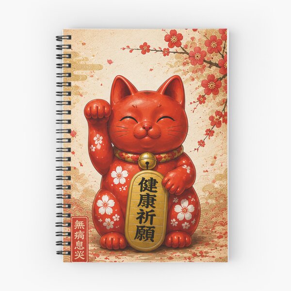 Item preview, Red Maneki Neko for Good Health designed and sold by fuku-mono.