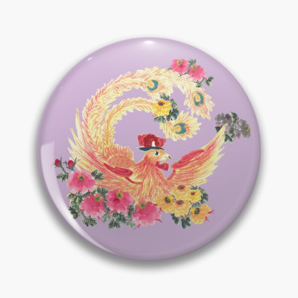 Aperçu de l'œuvre Couronne de phénix doré et de pivoines | Art mythologique d'Asie orientale créée et vendue par HiddenJadeArtStudio.