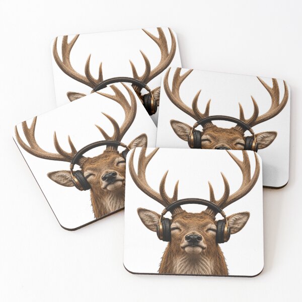 Item preview, Music Stag | Headphones & Antler Vibes designed and sold by Zosera.