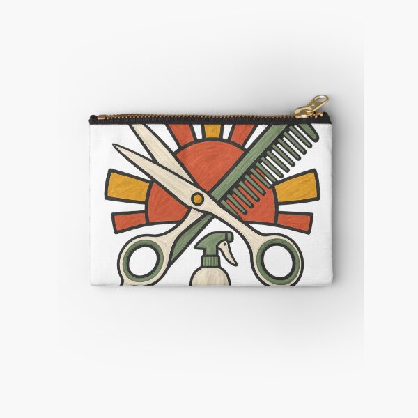 Item preview, Hairstylist Shears and Comb Sunburst Crest designed and sold by eignvalue.