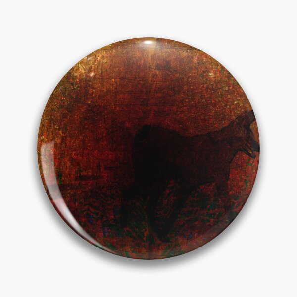 Item preview, Mystical Wolf Silhouette – Golden Amber Cosmic Sphere Art designed and sold by MAMA.art.Rio <Marsailhe_Milward>.