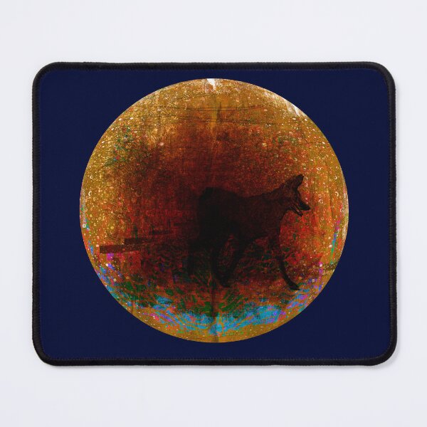 Item preview, Mystical Wolf Silhouette – Golden Amber Cosmic Sphere Art designed and sold by MAMA.art.Rio <Marsailhe_Milward>.