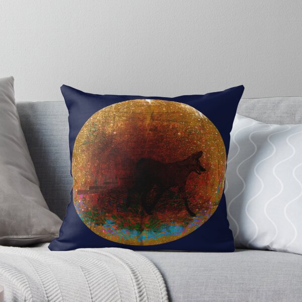 Item preview, Mystical Wolf Silhouette – Golden Amber Cosmic Sphere Art designed and sold by MAMA.art.Rio <Marsailhe_Milward>.