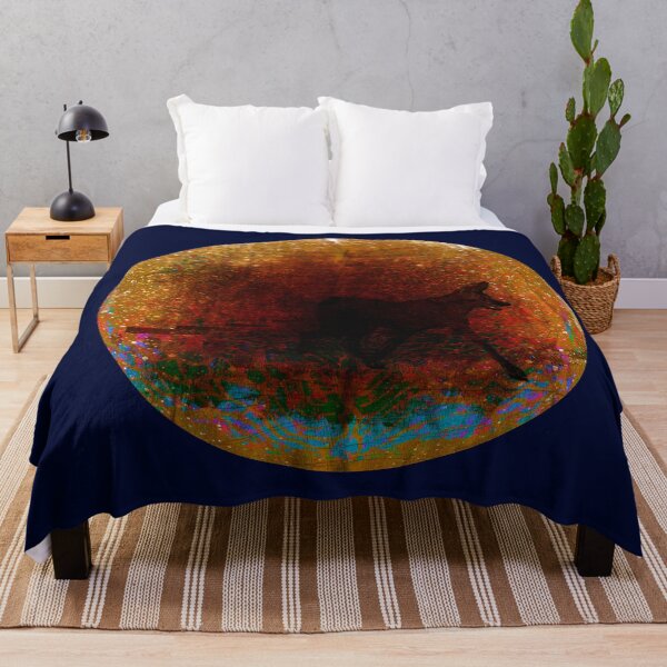 Item preview, Mystical Wolf Silhouette – Golden Amber Cosmic Sphere Art designed and sold by MAMA.art.Rio <Marsailhe_Milward>.