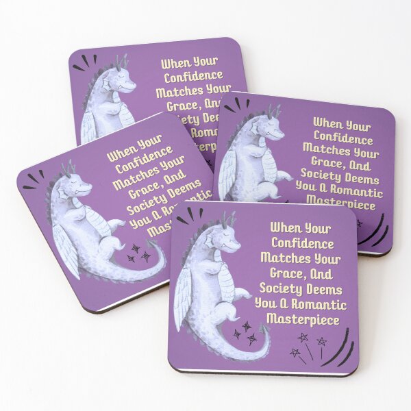 Item preview, Copy of Cute Purple Dragon Confidence Elegance Quote  designed and sold by aliyeus.