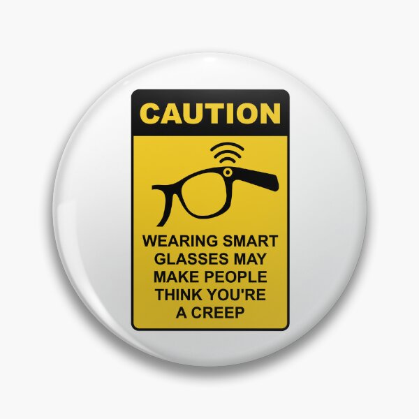 Item preview, Smart Glasses Warning – Funny Camera Glasses Caution Sign designed and sold by messy-nessie.