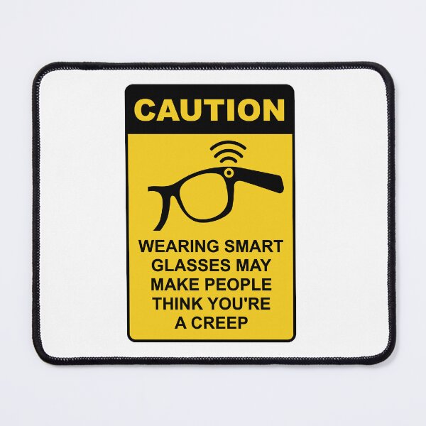 Item preview, Smart Glasses Warning – Funny Camera Glasses Caution Sign designed and sold by messy-nessie.