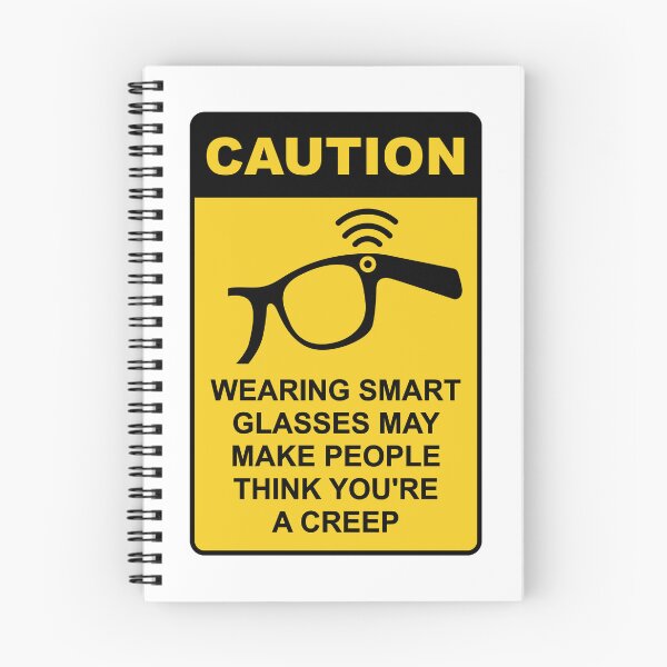 Item preview, Smart Glasses Warning – Funny Camera Glasses Caution Sign designed and sold by messy-nessie.